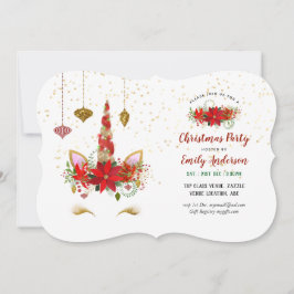 Convite Natal Unicorn convida algum evento