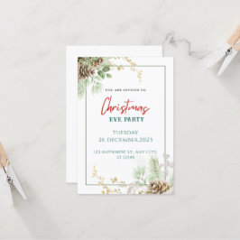Convite Natal Verde da Watercolor