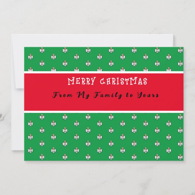 Convite Natal Verde e Vermelho (Frente)