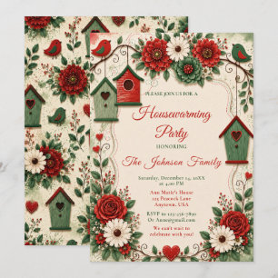 Convite Natal Vermelho e Aquecimento de Casa Esmeralda