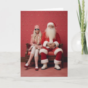 Convite Natal Whimsical Duo: Papais noeis e Sra. Claus