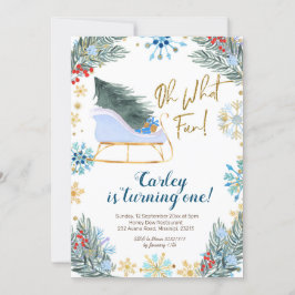 Convite Natal Winter Sleigh Oh Que Rapaz Divertido