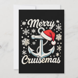 Convite Natalina Cruisemas Âncora Chapéu do Papai Noel Nat