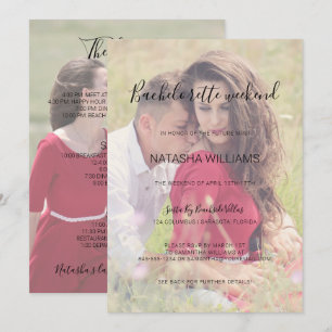 Convite Natasha 2 Photo Bachelorette Weekend & Itinerary