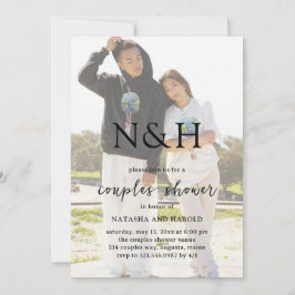 Convite Natasha Photo Monograma Casais Modernos Chá