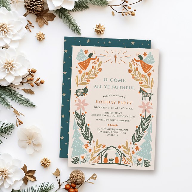 Convite Natividade Angels Festa Religiosa de Natal (Criador carregado)