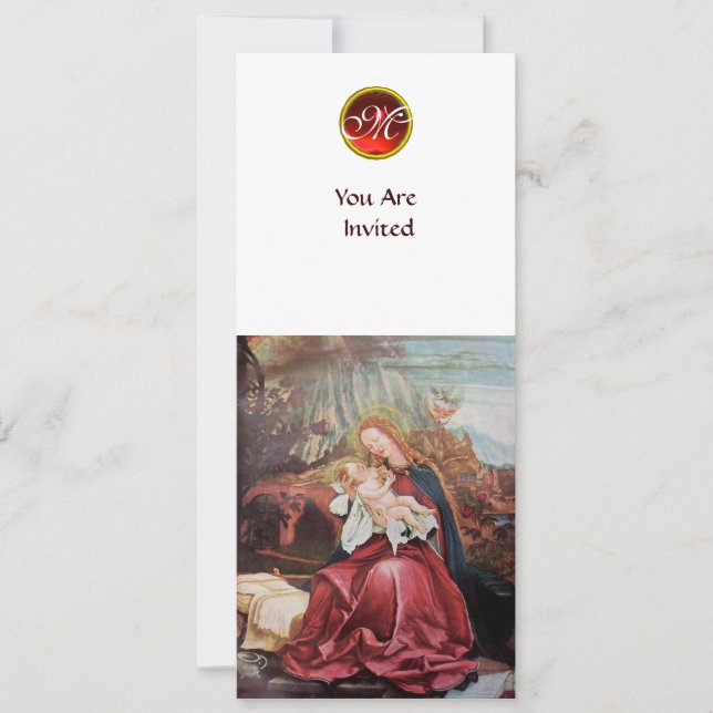 CONVITE NATIVIDADE COM ANJOS - MÁGICA DO MONOGRAMA DE NATA (Frente)