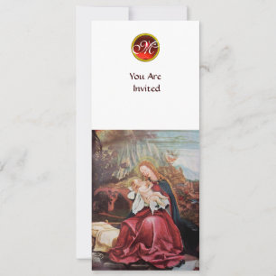 CONVITE NATIVIDADE COM ANJOS - MÁGICA DO MONOGRAMA DE NATA