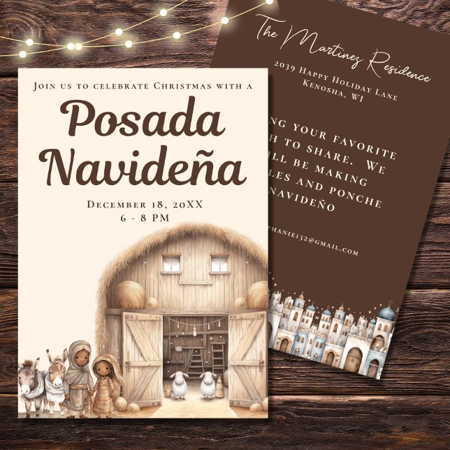 Convite Natividade Festiva Mexicana Posada Navideña (Criador carregado)
