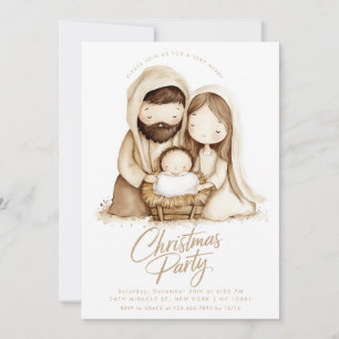 Convite Natividade Menino Jesus Maria Religioso Natal