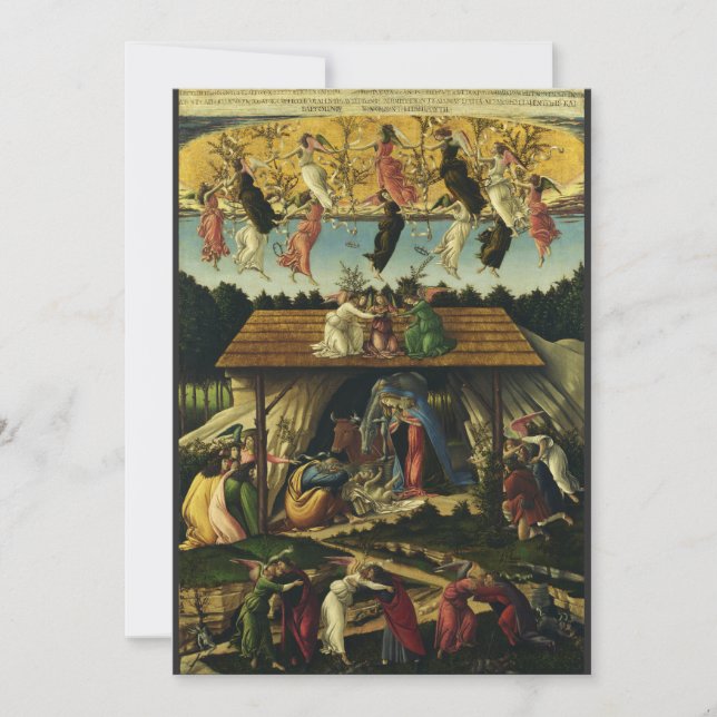Convite Natividade Mística por Sandro Botticelli (Frente)