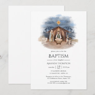 Convite Natividade Natal Religiosa Jesus Cristo