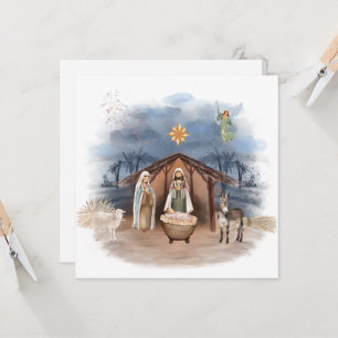 Convite Natividade Natal Religiosa Nascimento Jesus Batism