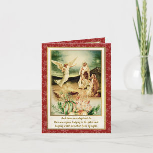 Convite Natividade Pastores & Anjos Natal Dourado