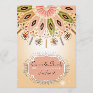 Convite Nativo para Casamento Americano