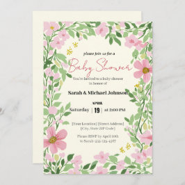 Convite Natural Garden Baby Shower