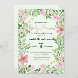 Convite Natural Garden Baby Shower