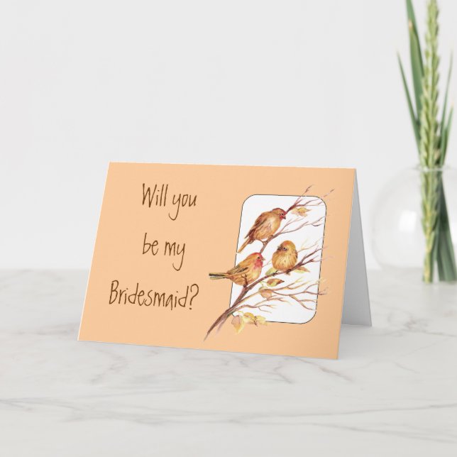 Convite Nature Bridesmaid Invitation Card (Frente)