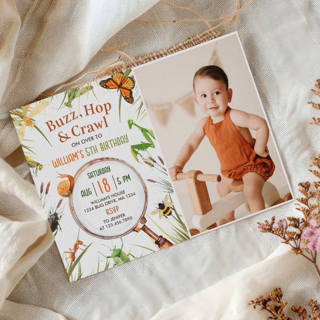 Convite Nature Insect Insetos Festa de aniversário Foto (Criador carregado)