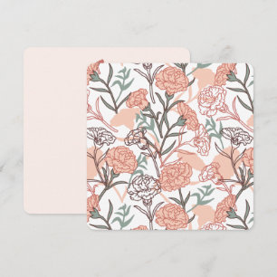 Convite Nature Inspirou Floral: Padrão De Flor De Cravos