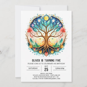 Convite Nature Magical Tree of Life Birthday