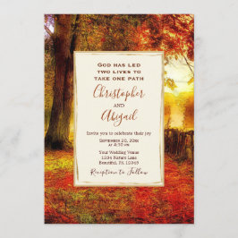 Convite Nature Path Autumn Deixa O Casamento Cristão Queda
