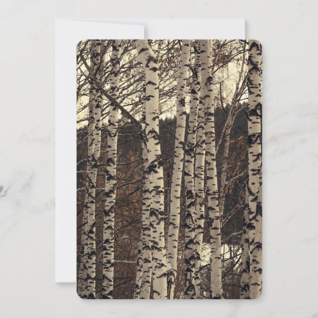 Convite Natureza da Floresta de Birch (Frente)