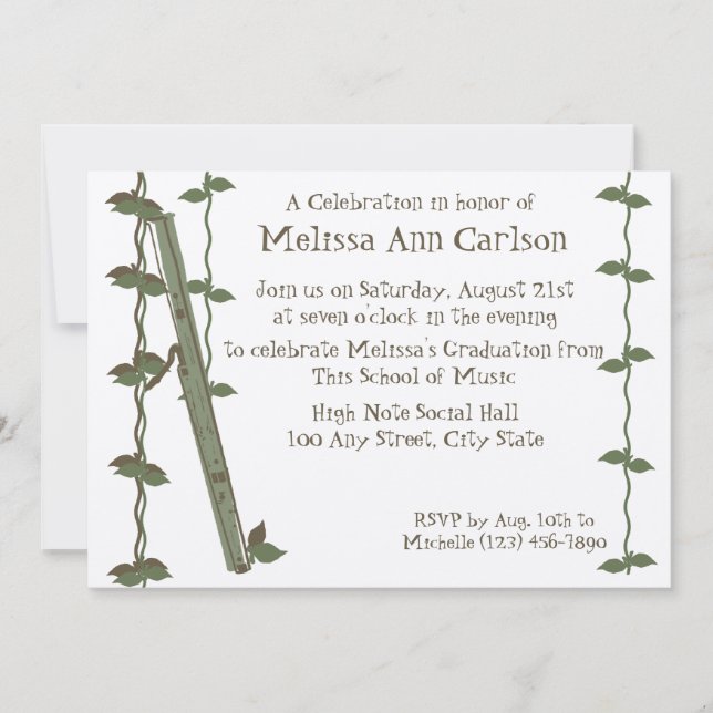 Convite Natureza Musical/Bassoon (Frente)