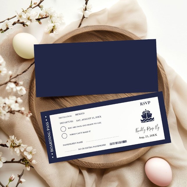 Convite Náutica Cruzeiro Navio de Embarque de Passagem de  (Criador carregado)