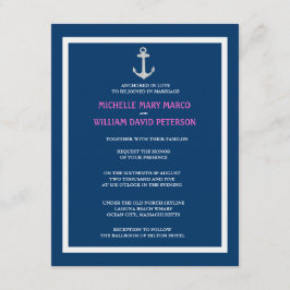 Convite Náutica de destino ANCHOR l Casamento