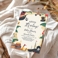 Náutica Pirata Navio Ahoy É um Chá de fraldas