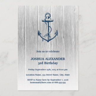 Convite náutico do aniversário