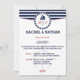 Convite Náutico para Casamento - Casando