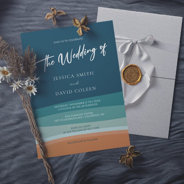 Convite Náutico para Casamento de Nódulos e Ondas  (Criador carregado)