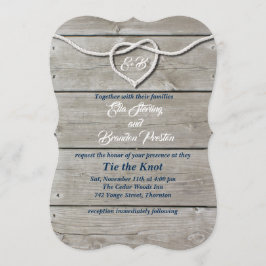 Convite Náutico para Casamento Monograma