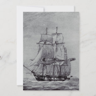 Convite Navios Gráficos de Arte Fina Oceanic Trek