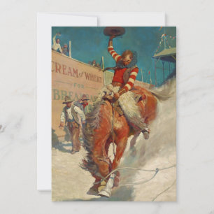 Convite NC Wyeth Pintura Histórica "The Rodeo"