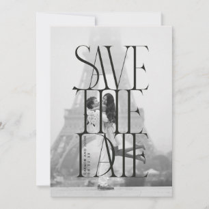 Convite Negrito e Moderno Serif Save the Date foto