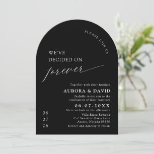 Convite Negros e Brancos Decidimos sobre o casamento para 