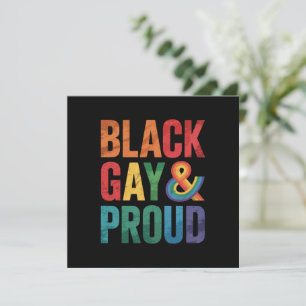 Convite Negros Gays e Orgulhosos LGBTQ Negros Queer