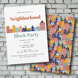 Convite Neighborhood Block Party Meet Your Neighbors