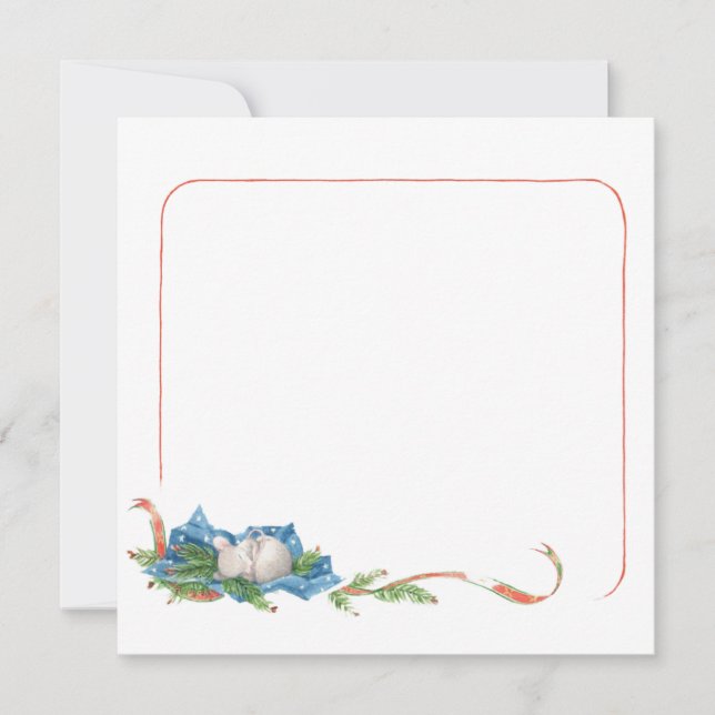 Convite Nem mesmo uma placa de nota do mouse (Frente)