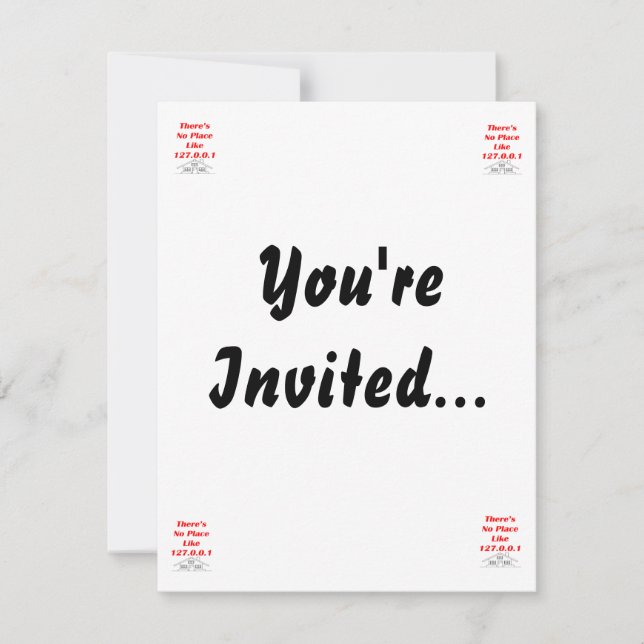 Convite nenhum lugar como o lar (Frente)