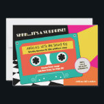 Convite Neon Cassette Surprise 50th Birthday<br><div class="desc">Devolva-o aos icônicos 80 com este 50º Convite de Aniversário da banda Neon Cassette Retro dos anos 80! Com uma paleta vibrante de cor neon e design de fita cassete clássica, este convite é a forma perfeita de surpreender seu ente querido com uma festa de aniversário divertida e nostálgica. Personalize...</div>