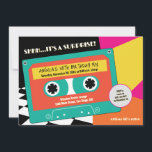 Convite Neon Cassette Surprise 50th Birthday<br><div class="desc">Devolva-o aos icônicos 80 com este 50º Convite de Aniversário da banda Neon Cassette Retro dos anos 80! Com uma paleta vibrante de cor neon e design de fita cassete clássica, este convite é a forma perfeita de surpreender seu ente querido com uma festa de aniversário divertida e nostálgica. Personalize...</div>