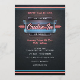 Convite Neon Cruise In