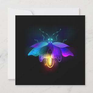Convite Neon Firefly a preto