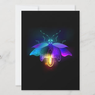 Convite Neon Firefly a preto