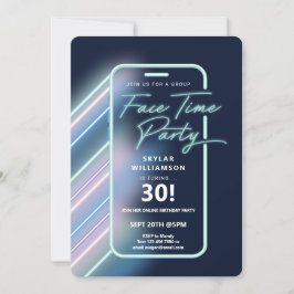 Convite Neon Nightlife Vbe Online Grupo Vídeo Festa de Cha