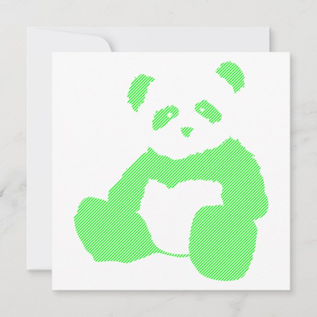 Convite neon panda (Frente)